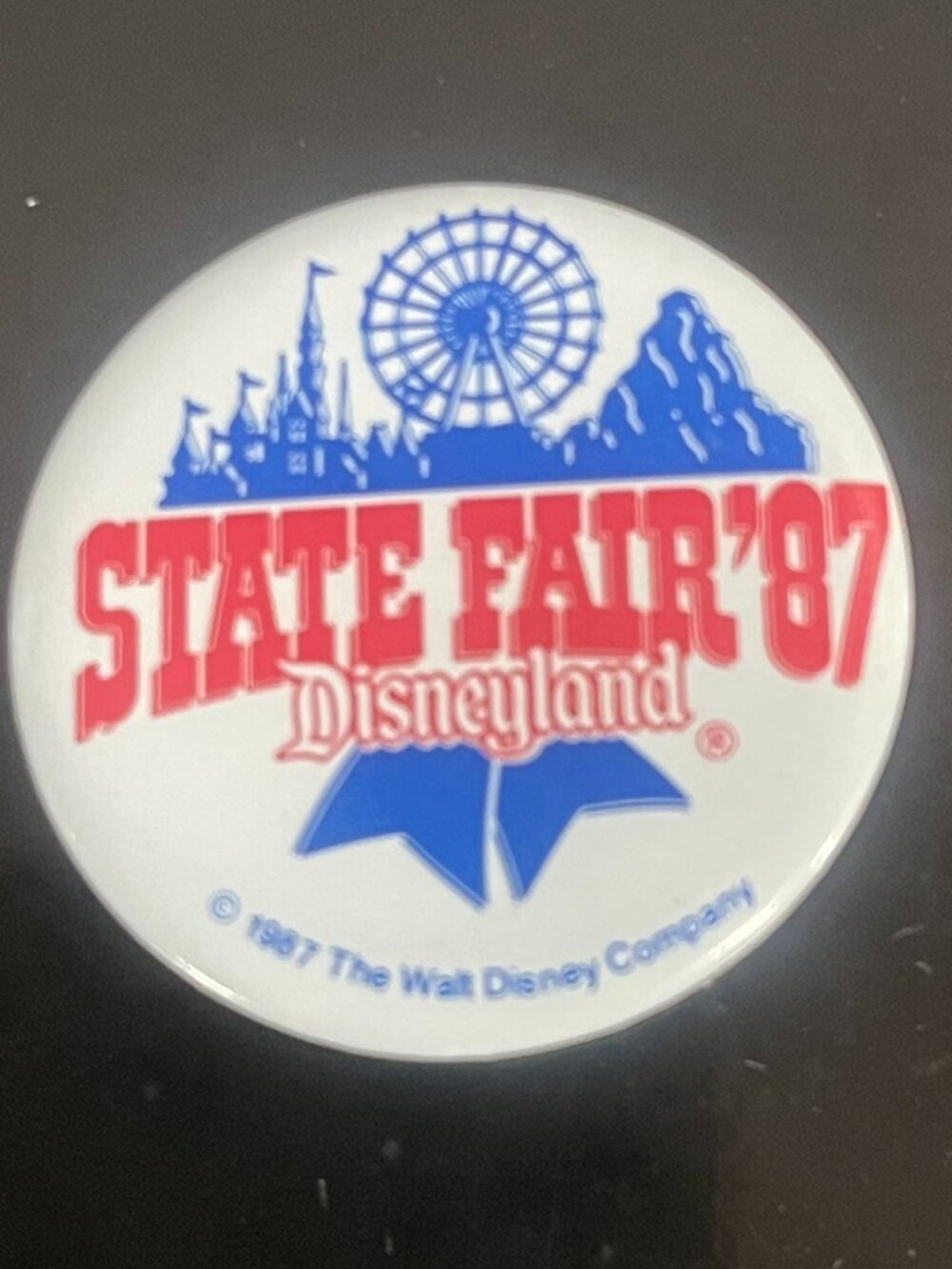 Vintage Disneyland State Fair '87 Pinback Button